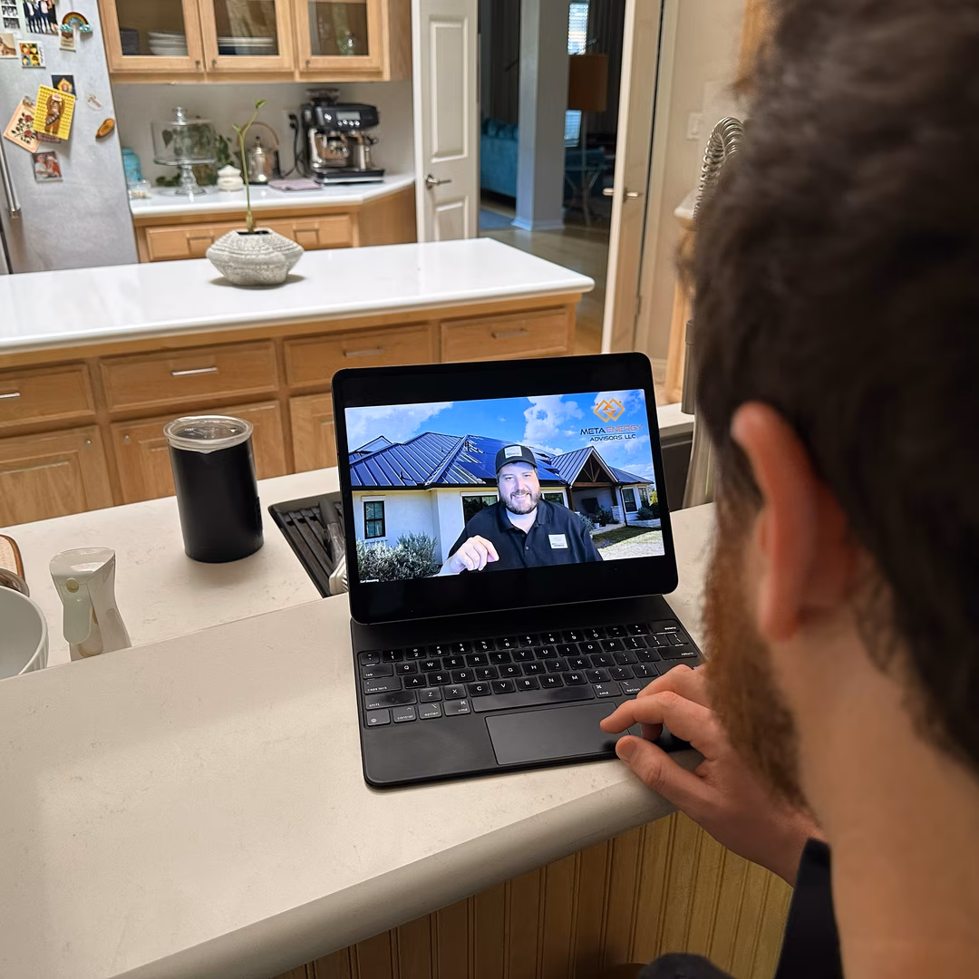 Homeowner applying on smartphone