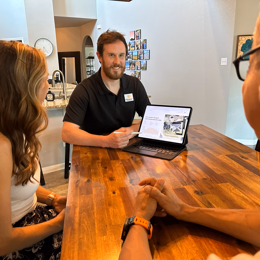 Solar design engineer reviewing satellite imagery